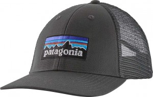 Patagonia P-6 Logo LoPro Trucker Hat, BLK