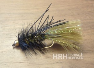 Gold Bead Rubber Leg Wooly Bugger, Olive
