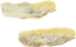 Snowshoe Rabbit Feet, Natural Cream 